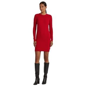 🦋Ralph Lauren Women’s will-cashm jumper red petite dress size-L